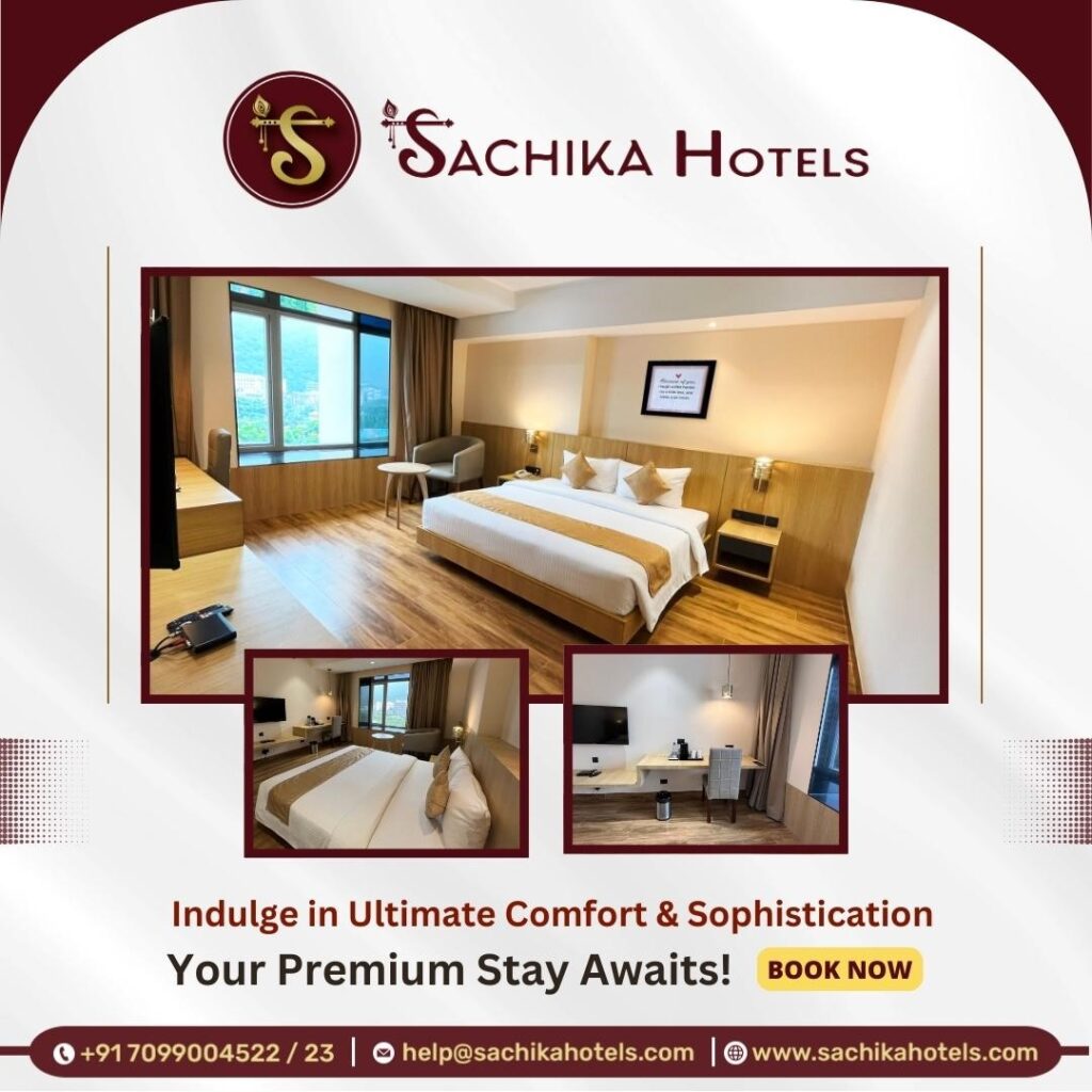 Hotel room with modern amenities in Guwahati